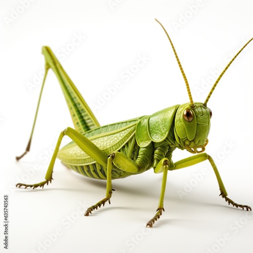 A grasshopper in zoo style white background