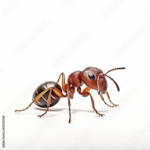 An ant in zoo style white background © meow