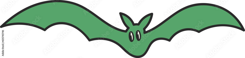 Fototapeta premium Spooky bat halloween illustration