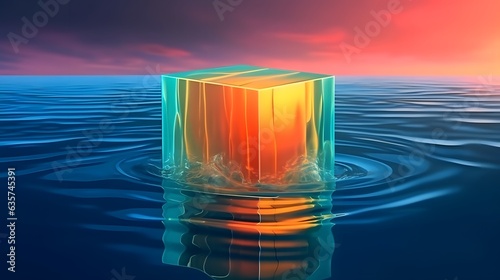 Cube colorful abstract back...