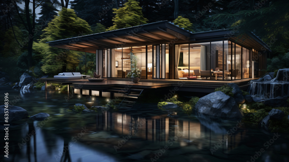 Obraz premium house on the water