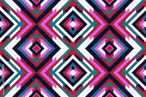 Seamless image, Navajo, geometric pattern. Native American Southwestern Prints The concept was derived from the Navajo rungs, ethnic pattern wallpaper, fabrics, covers, textiles, rugs, and blankets.