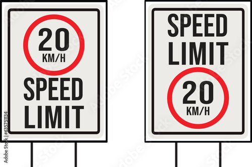 Speed limit sign design (ID: 635751134)