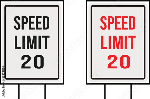 Speed limit sign design (ID: 635751156)