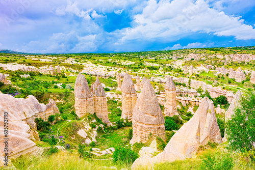 Unique natural place in Cappadocia - Valley of Love, Turkiye. photo