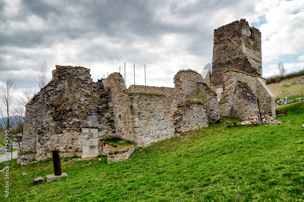 Ruins of old church of St. Helena in Stranske, Slovakia