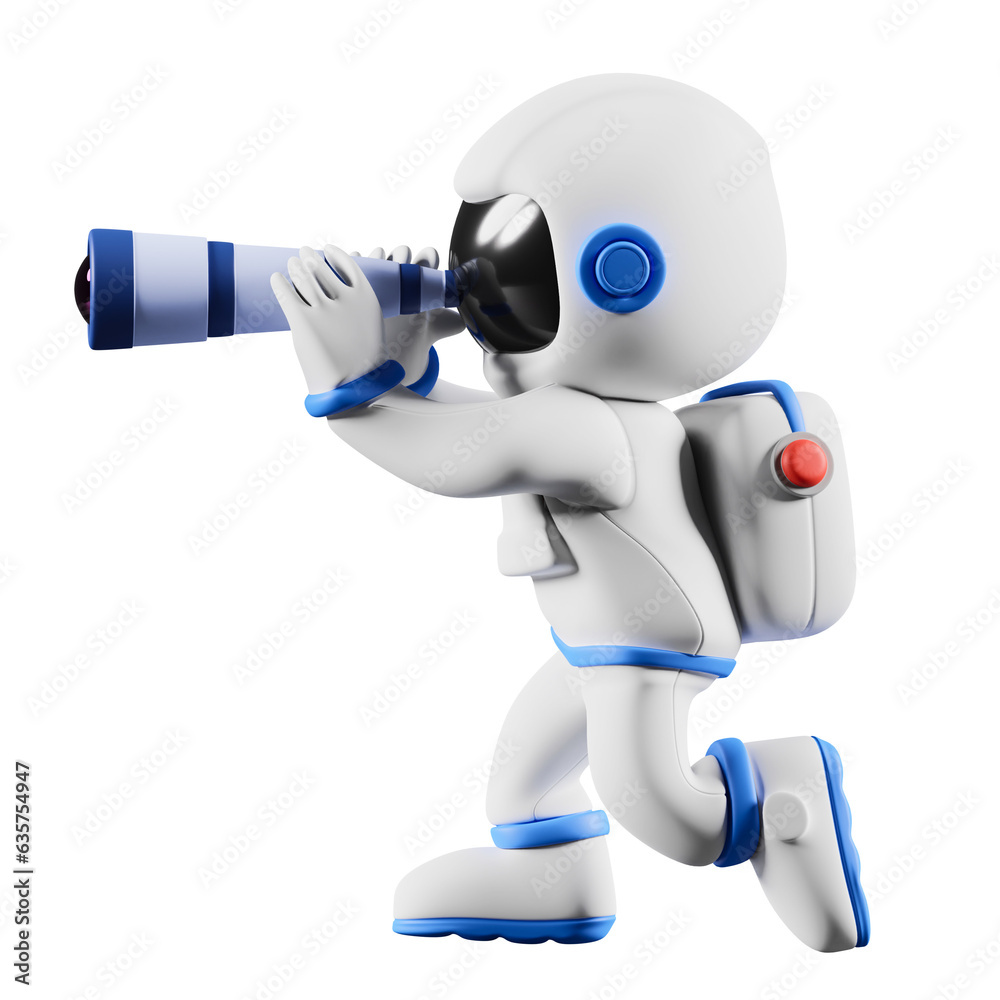 astronaut sighting with telescope