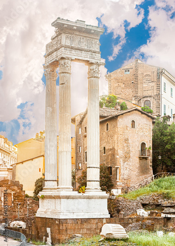 Classical Temple of Apollo Sosiano in Rome photo