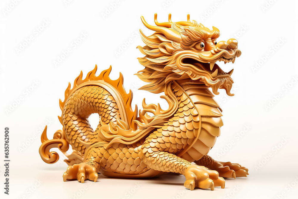 Chinese dragon isolated on white background 
