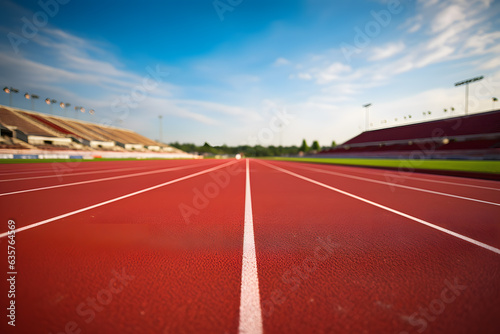 Pristine Running Track. Smooth Surface Ready for Runners © Ployker