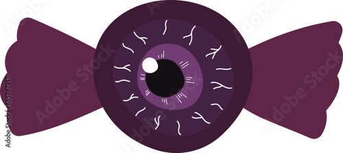 Spooky candy eye halloween illustration