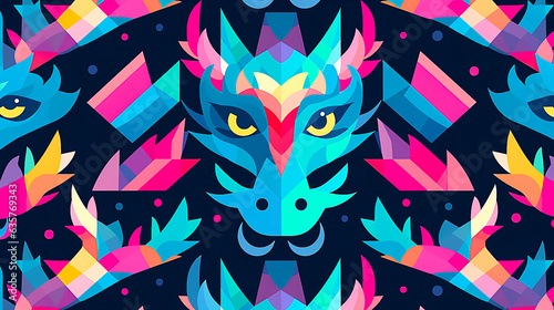 Cute Colorful Chinese Dragon Image
