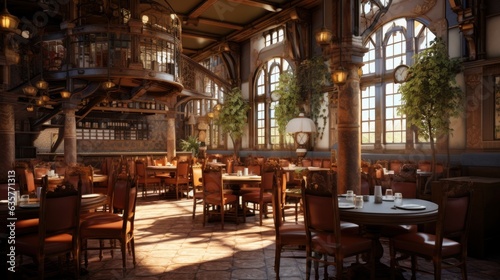 interior of a restaurant generative ai © Chingiz