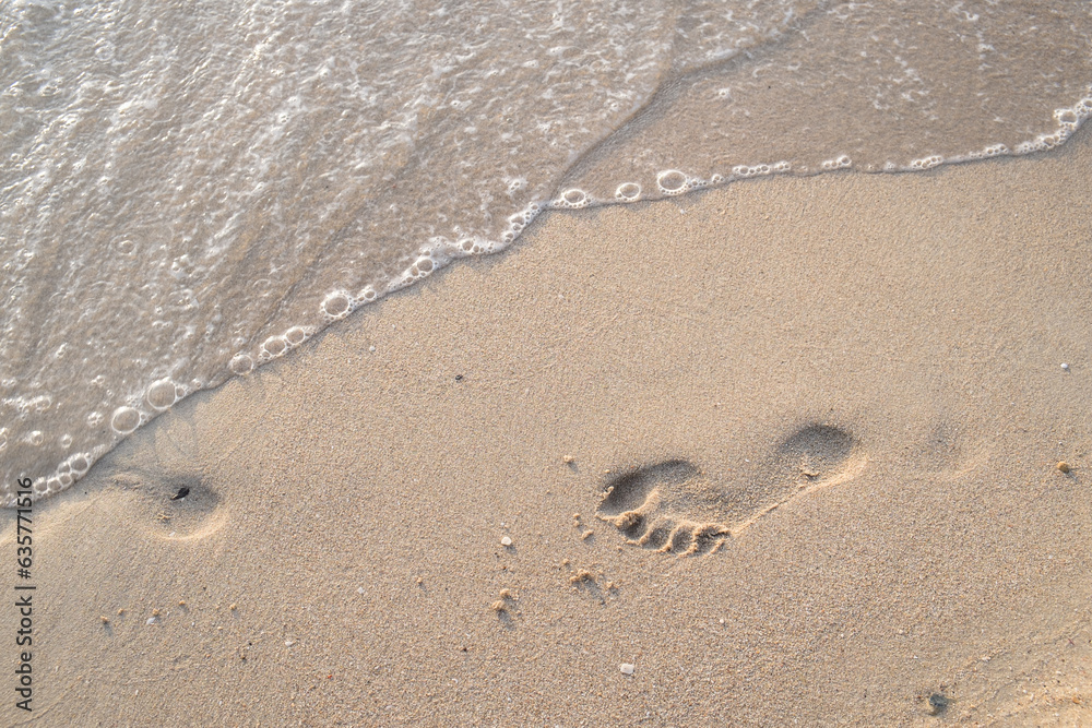 footprints on the beach footprints on the beach