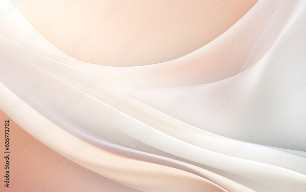Fototapeta premium Simple white background with smooth lines in light