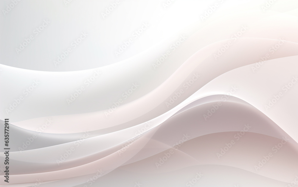 Fototapeta premium Simple white background with smooth lines in light