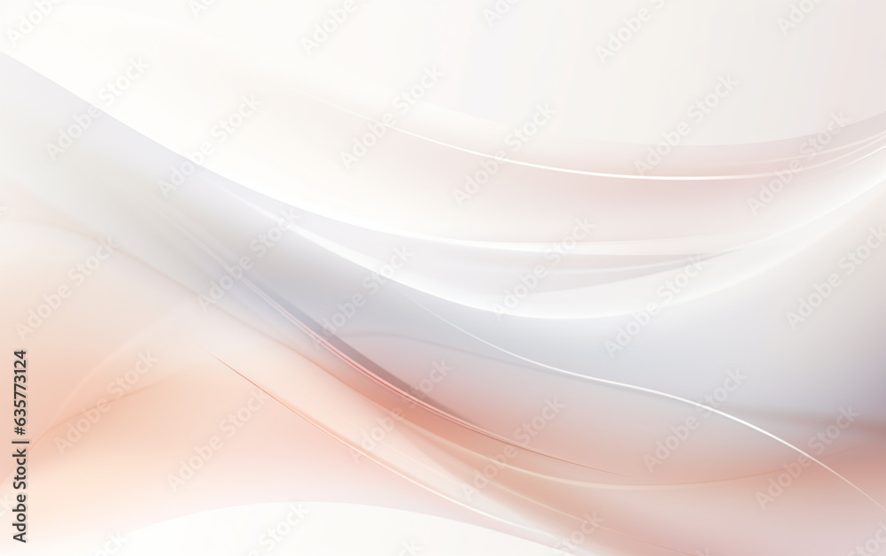 Obraz premium Simple white background with smooth lines in light