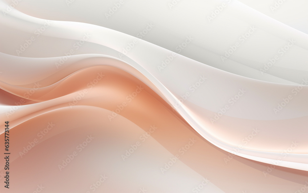 Obraz premium Simple white background with smooth lines in light