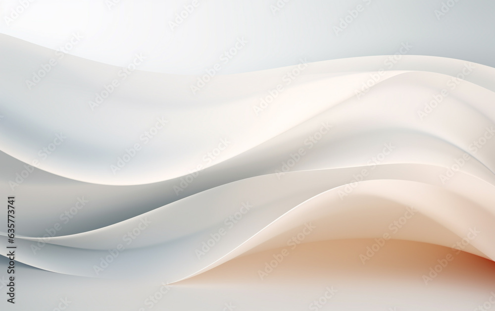 Obraz premium Simple white background with smooth lines in light
