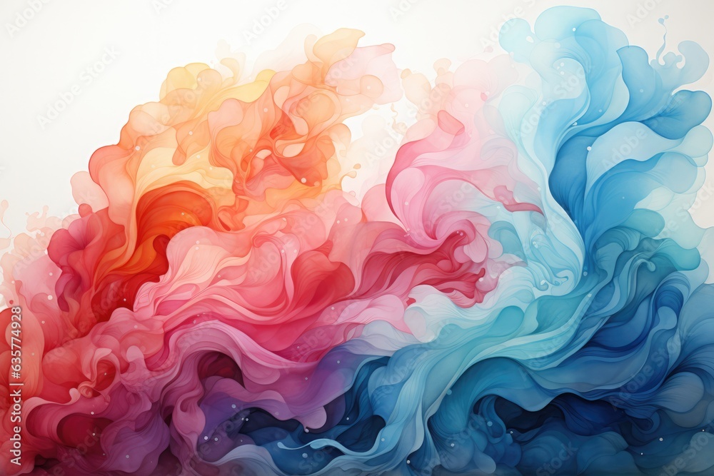 Harmonious Watercolor Whirls Delicate watercolor swirl - abstract background composition