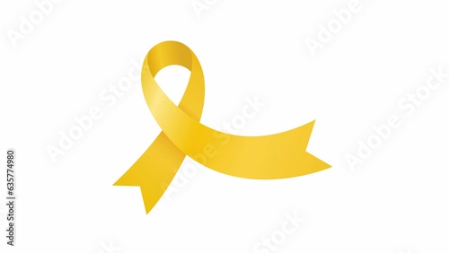 Suicide Prevention Awareness Ribbon. Transparent background with alpha channel
