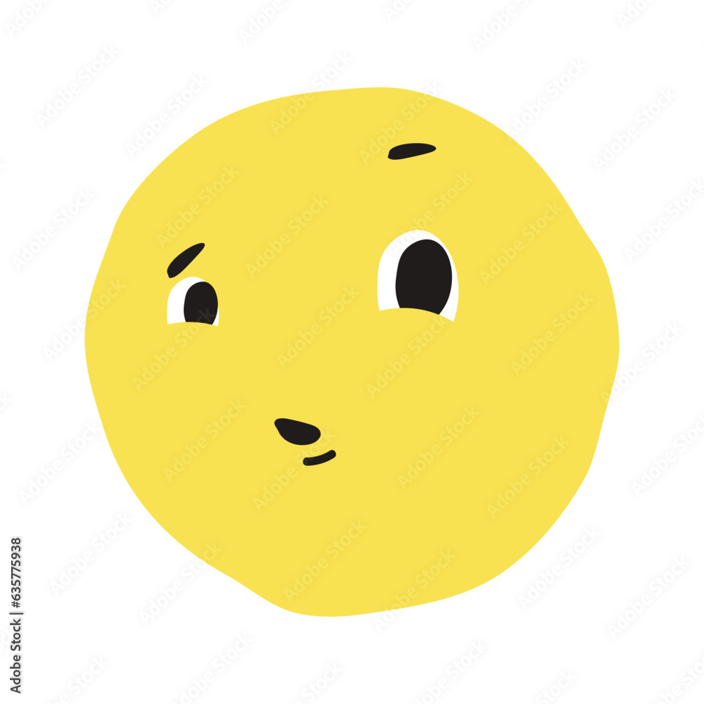 Fototapeta premium Curious face flat illustration