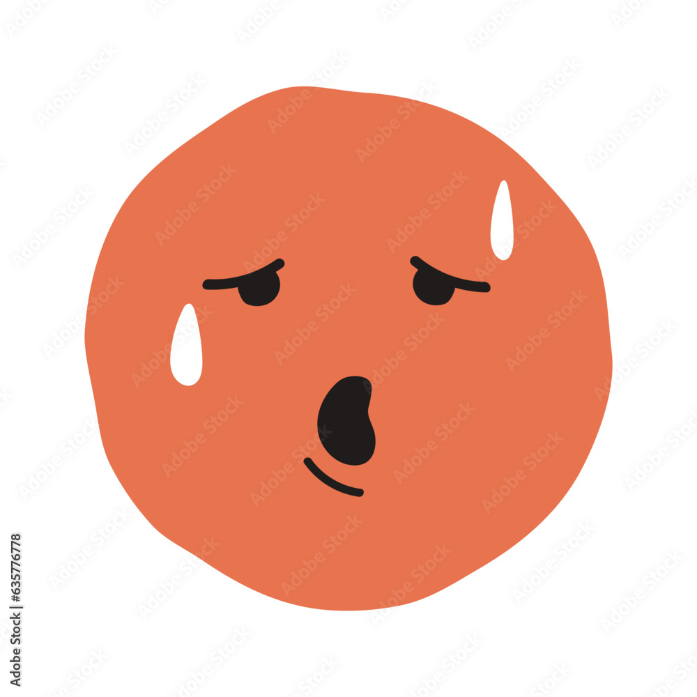 Obraz premium Hot face flat illustration