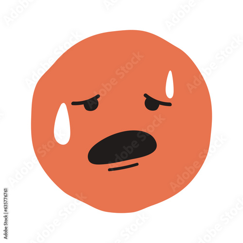 Hot face flat illustration
