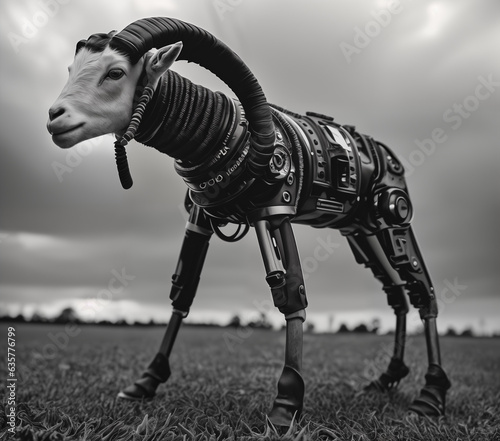 Biomechanical goat. Digital...