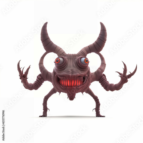 Monster with horns. Isolate...