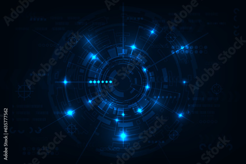 Vector futuristic technology abstract. Hi-tech commucation concept background.