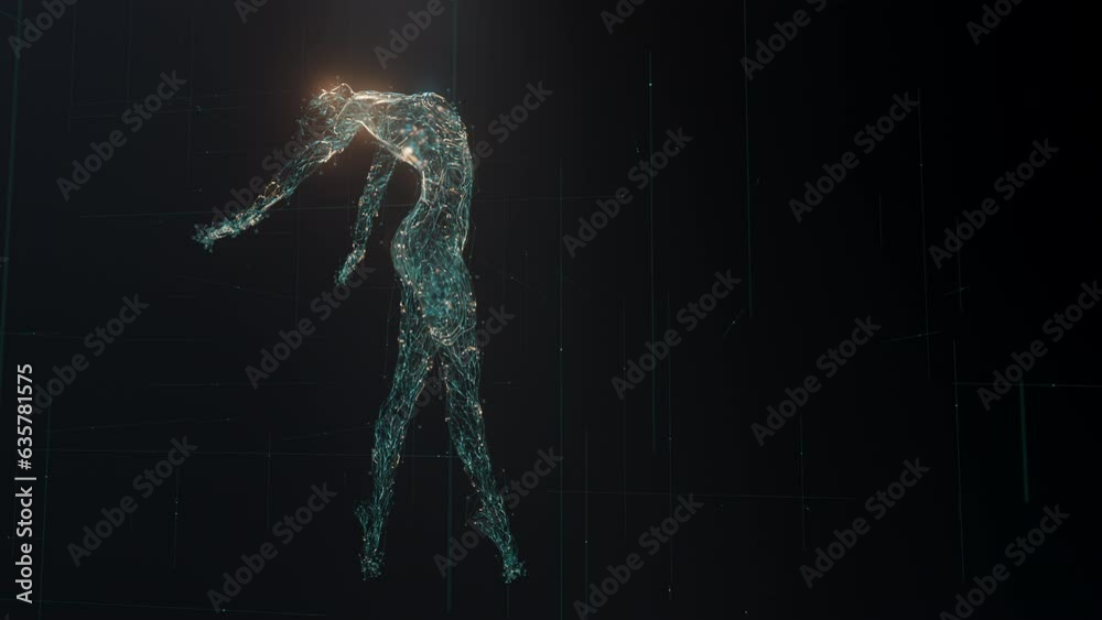 Digital bodies and glowing data Digital bodies and glowing data