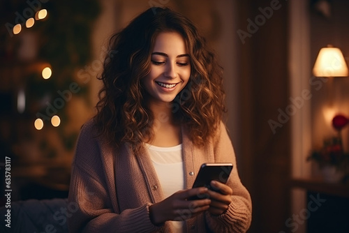 Woman hands using smartphone for check email for work or sending text SMS short message at home, Online communication concept
