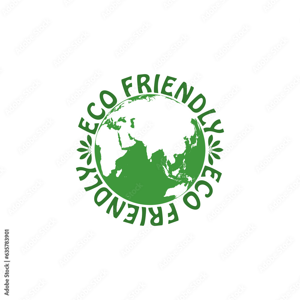 Eco friendly earth icon isolated on transparent background