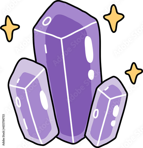 Cute Crystal. hand draw