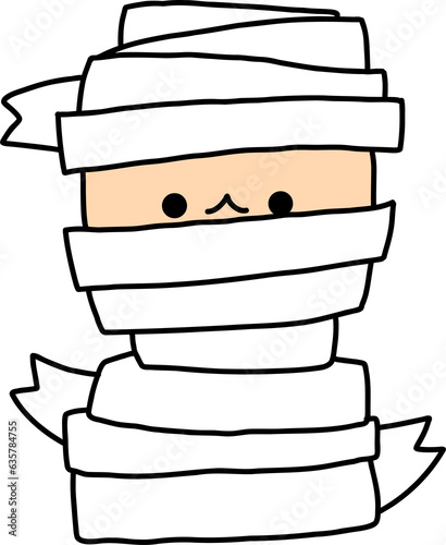 Cute Mummy. hand draw