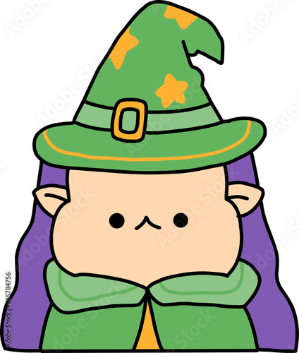 Cute Witch. hand draw