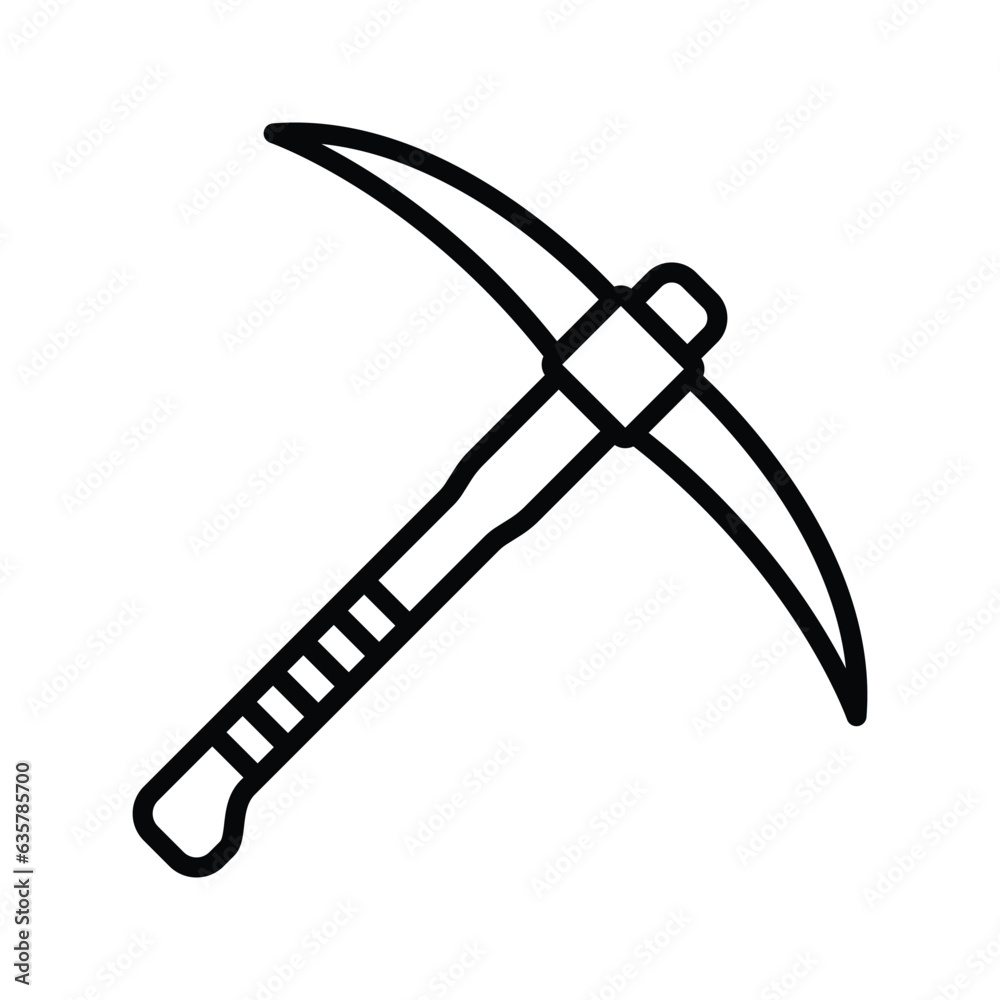 pickaxe icon vector design template in white background pickaxe icon vector design template in white background