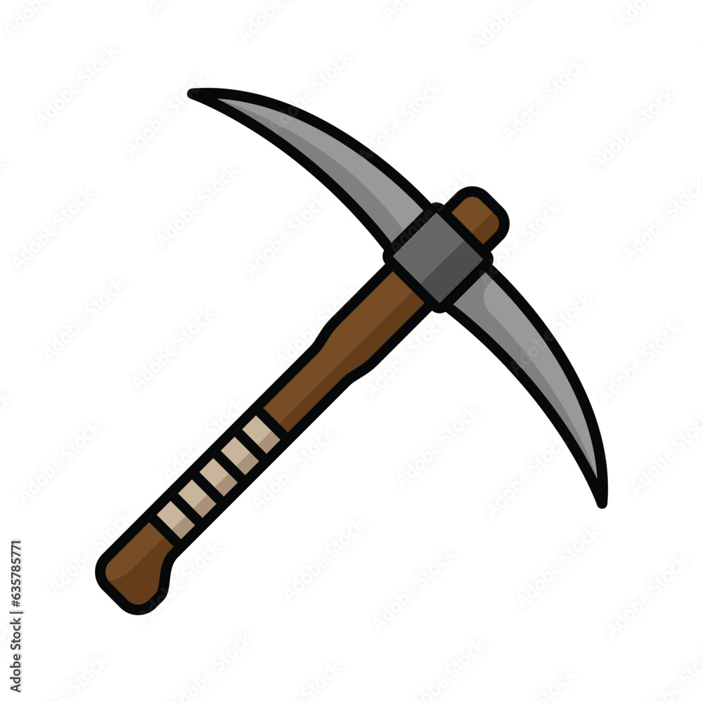 pickaxe icon vector design template in white background pickaxe icon vector design template in white background