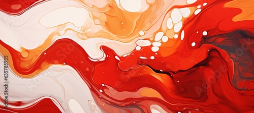 Red marble ink texture background. Blue, red, and white colors. Generative AI technology.