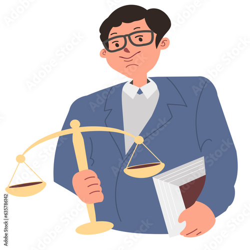 Lawyer flat illustration