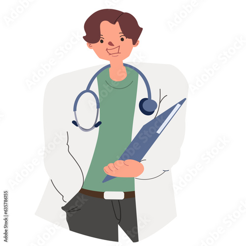 Doctor flat illustration