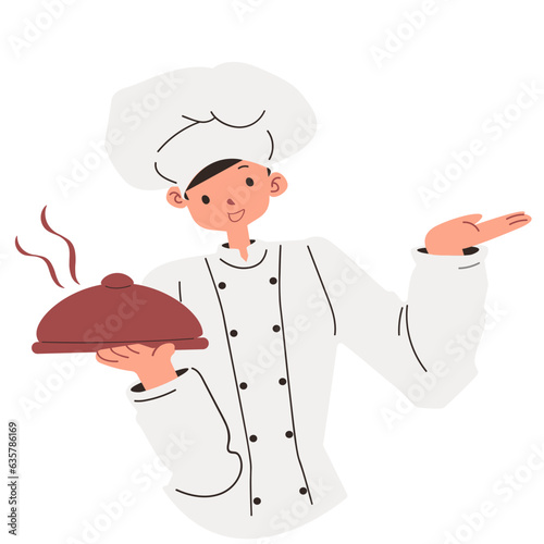 Chef flat illustration