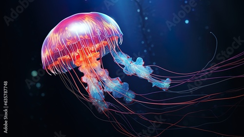 Big jellyfish in the depths...