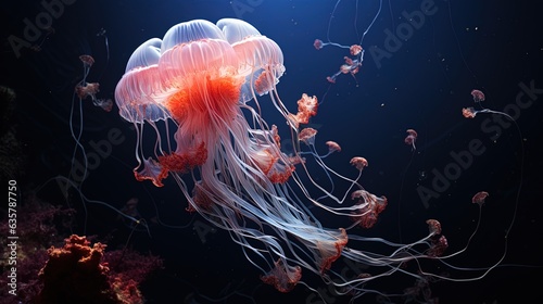 Big jellyfish in the depths...