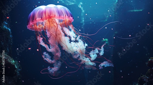 Big jellyfish in the depths...