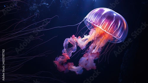 Big jellyfish in the depths...