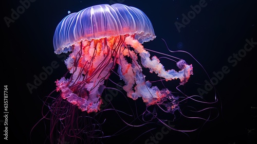 Big jellyfish in the depths...