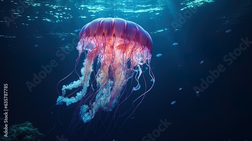 Big jellyfish in the depths...