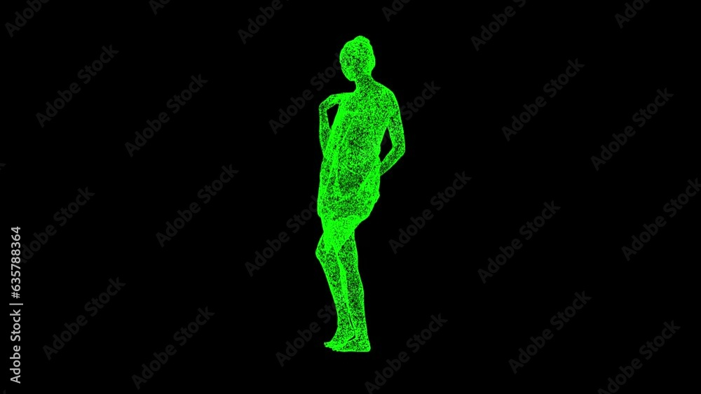 3D Woman after shower rotates on black bg. Relax concept. Business advertising backdrop. For title, text, presentation. 3d animation 60 FPS 3D Woman after shower rotates on black bg. Relax concept. Business advertising backdrop. For title, text, presentation. 3d animation 60 FPS